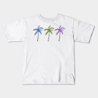 Three Palms at the Beach Kids T-Shirt